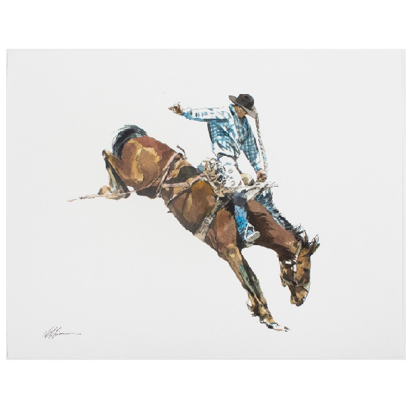 Cowboy Watercolor Print
