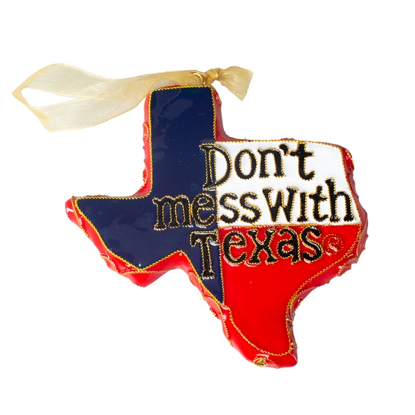 Don't mess with Texas Cloisonné Ornament
