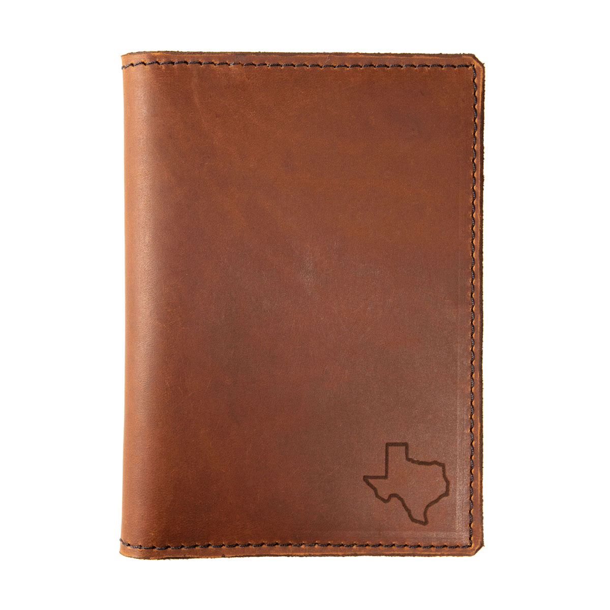 Leather Passport Holder, Medium Brown