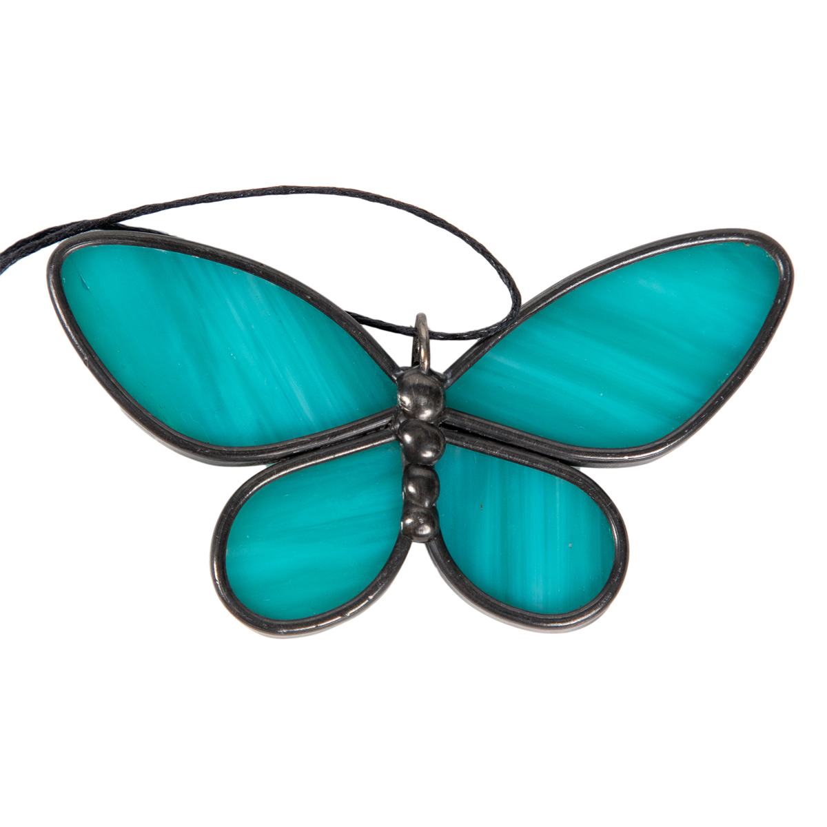 Teal Stained Glass Butterfly