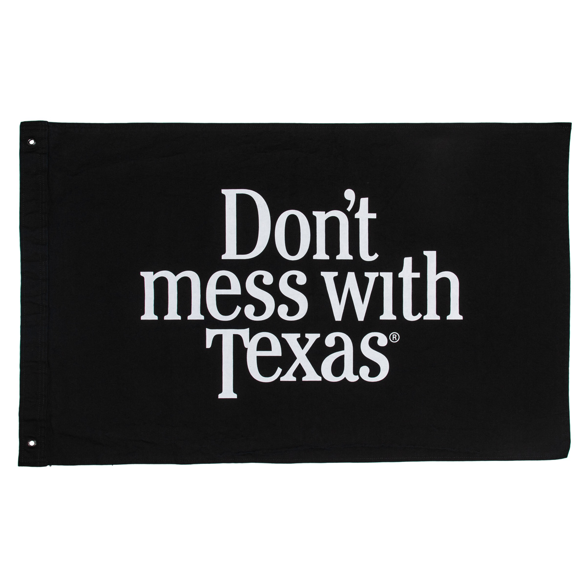 Don’t mess with Texas Black Canvas Flag