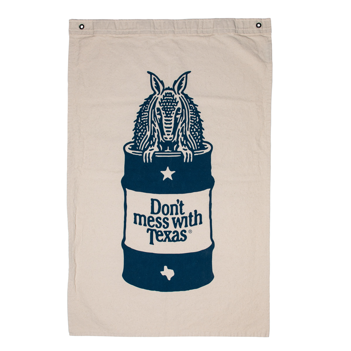 Small Don’t mess with Texas Armadillo Canvas Flag