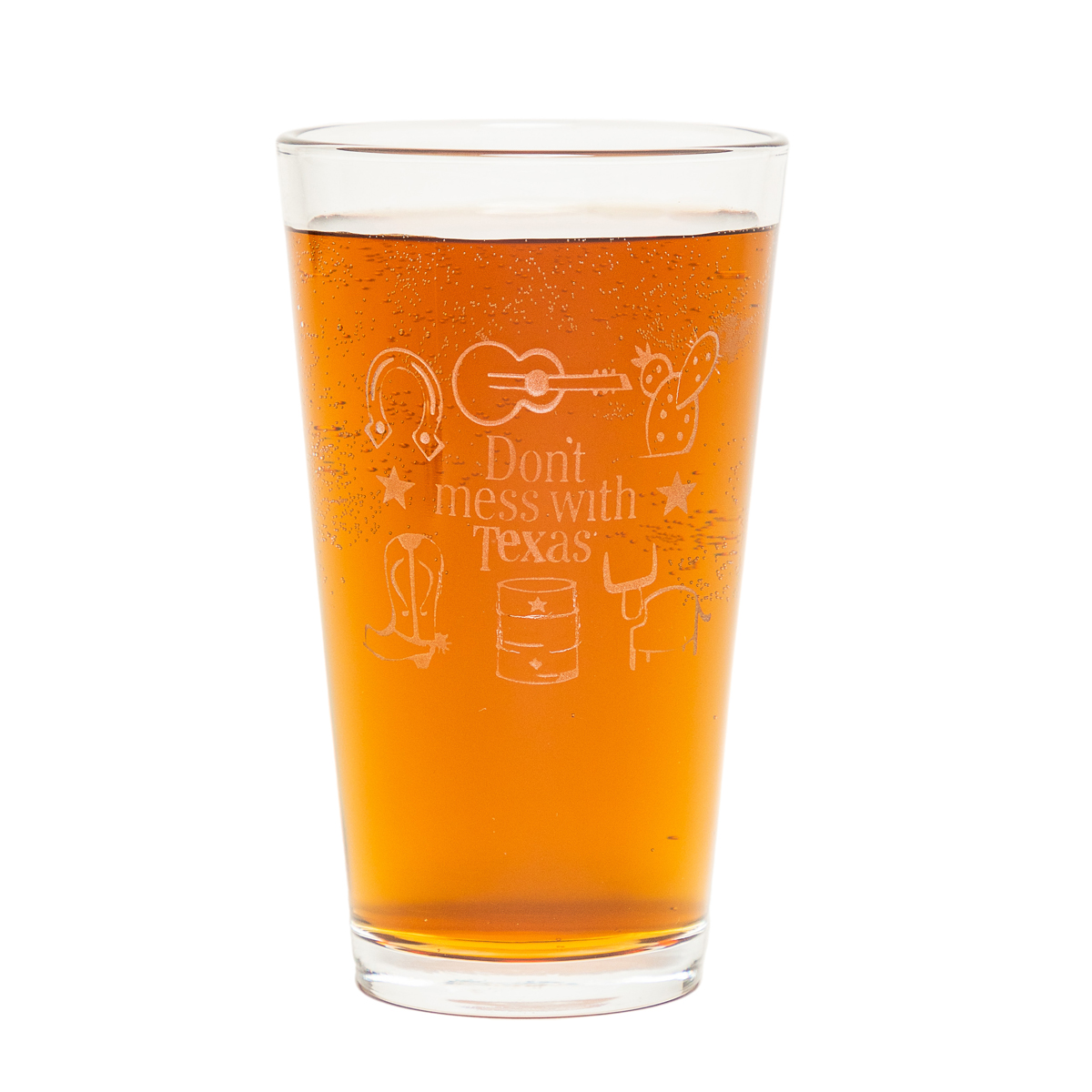 Don't mess with Texas Pint Glass, Classic Texas Icons