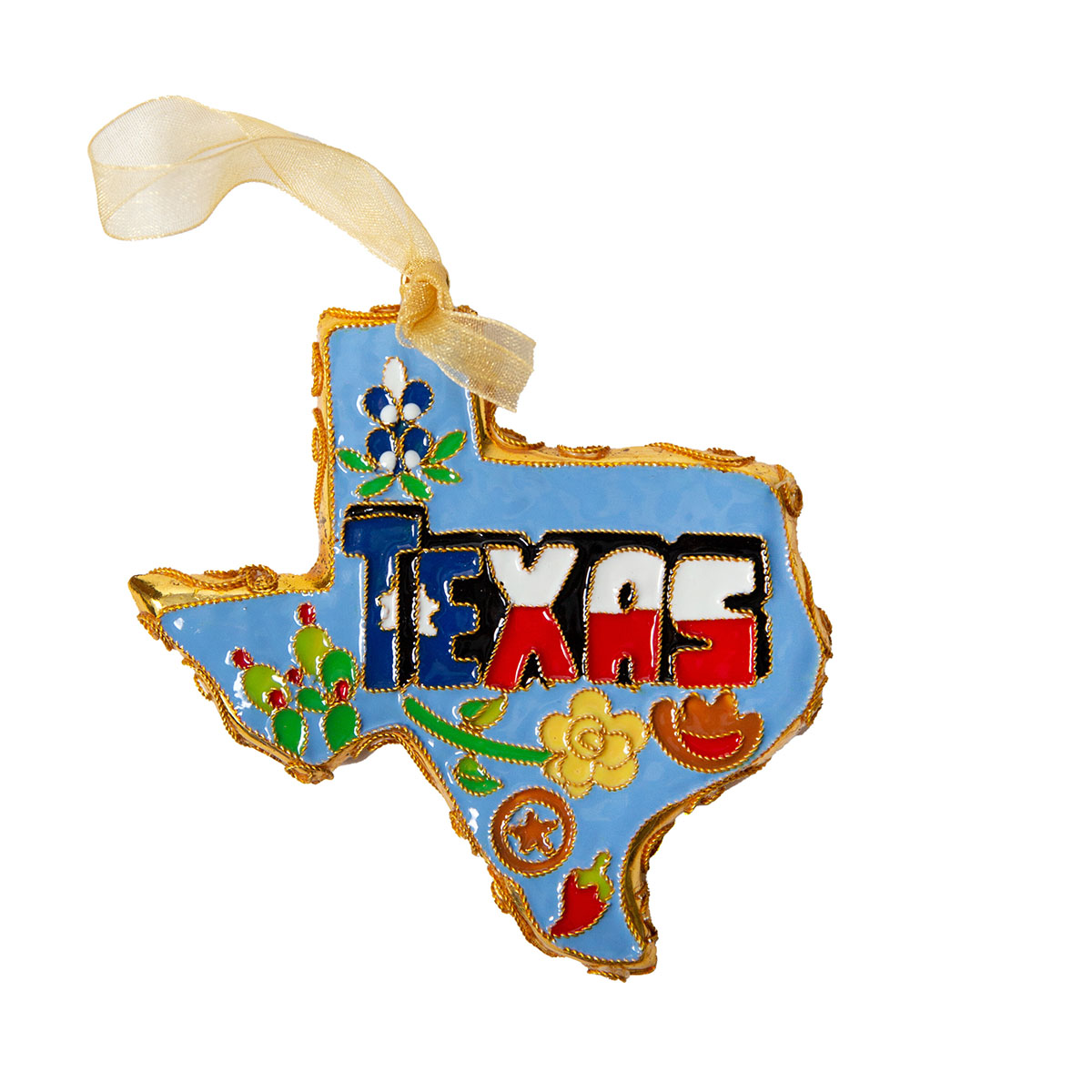 Texas Icons Cloisonne Ornament