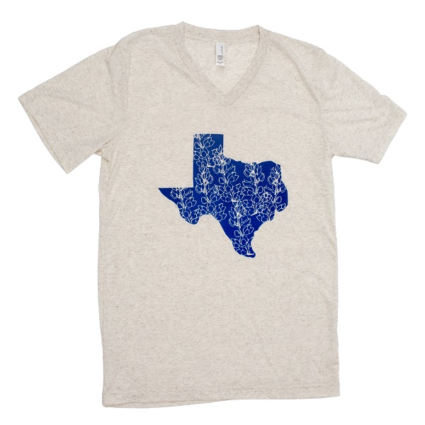 Bluebonnets over Texas T-Shirt, Small