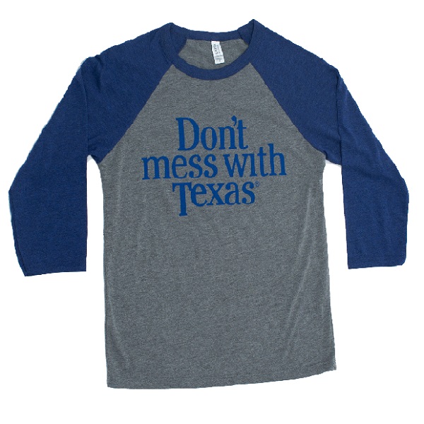Navy Don't mess with Texas Baseball Tee