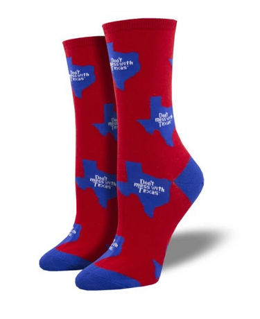 Women’s Don't mess with Texas State Sock, Red