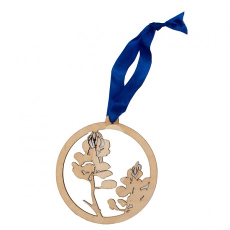 Texas Bluebonnets Wooden Ornament