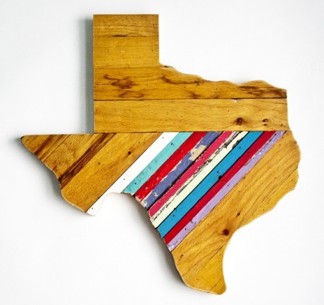 Reclaimed Texas Wall Hanging, #76