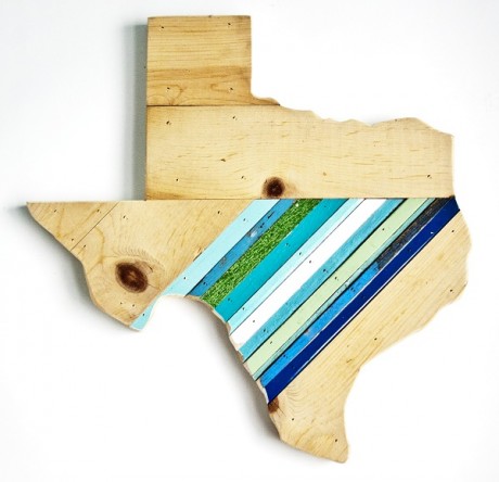 Reclaimed Texas Wall Hanging, #81