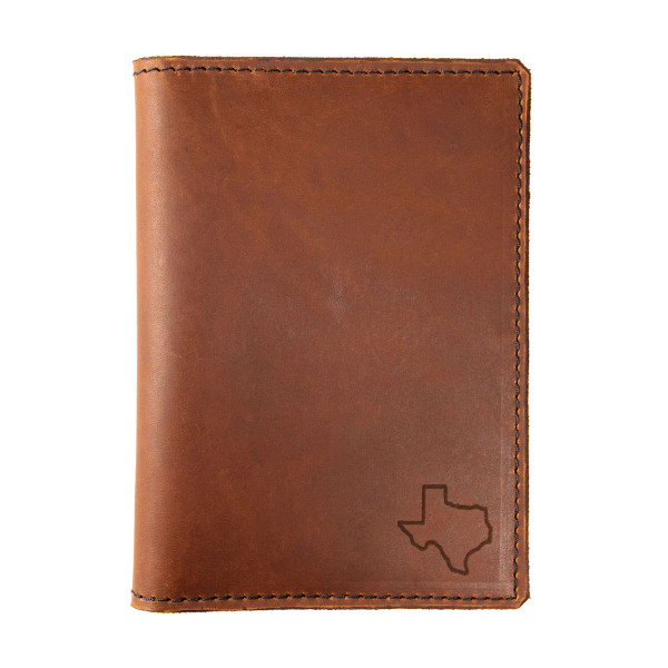 Leather Passport Holder, Medium Brown
