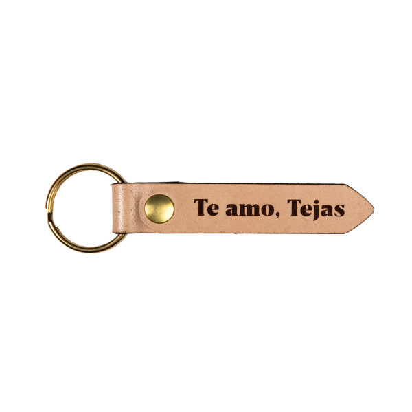 Te Amo, Tejas Leather Keychain