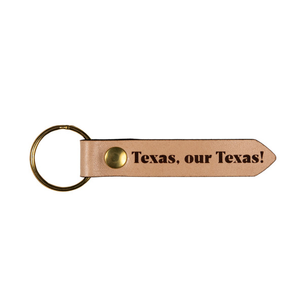 Texas, our Texas! Leather Keychain